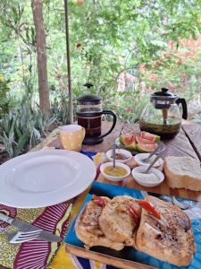 breakfast with fresh coffee 225x300